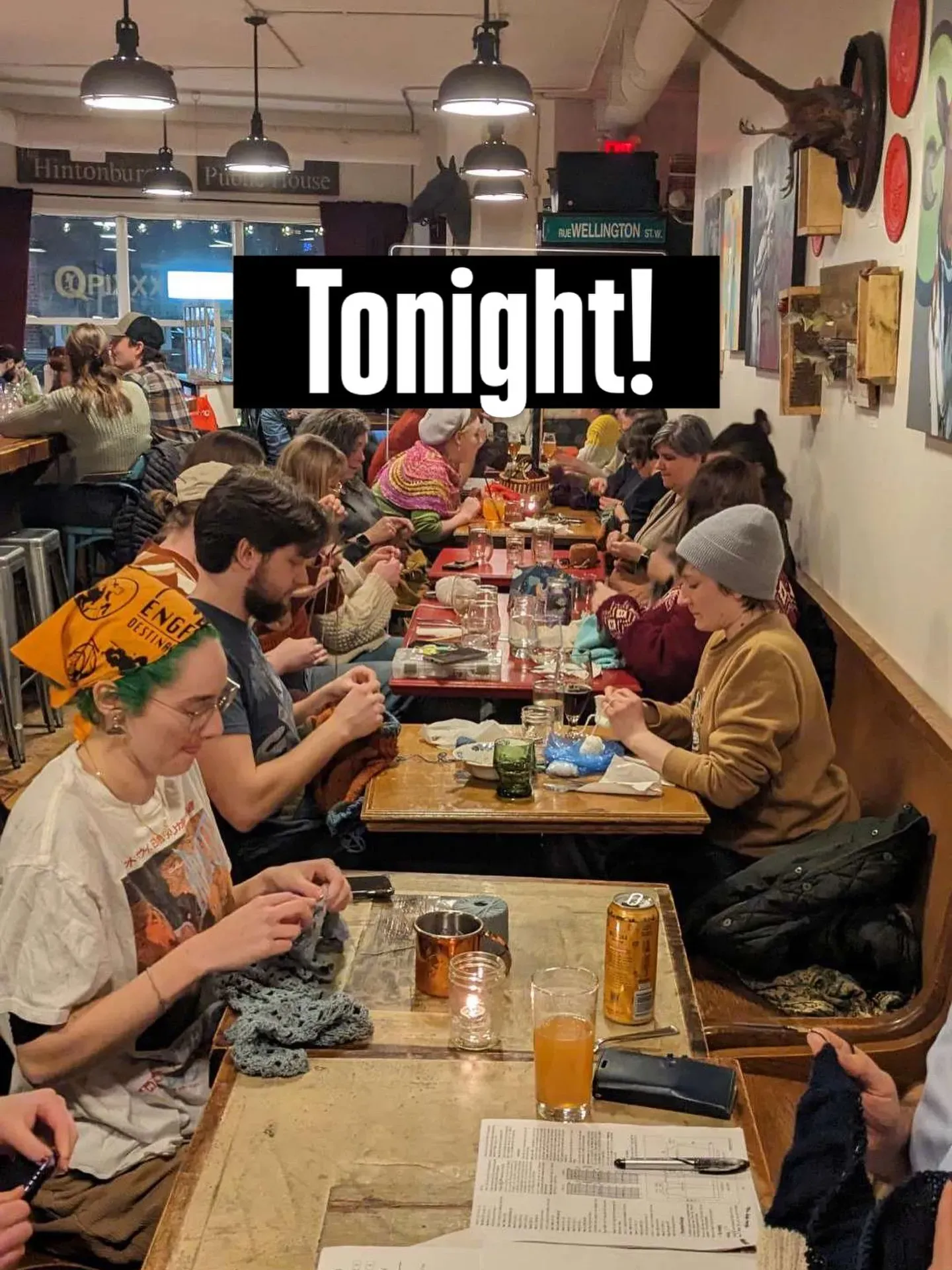 Knerdy Knitting Night at The Hintonburg Public House in Ottawa