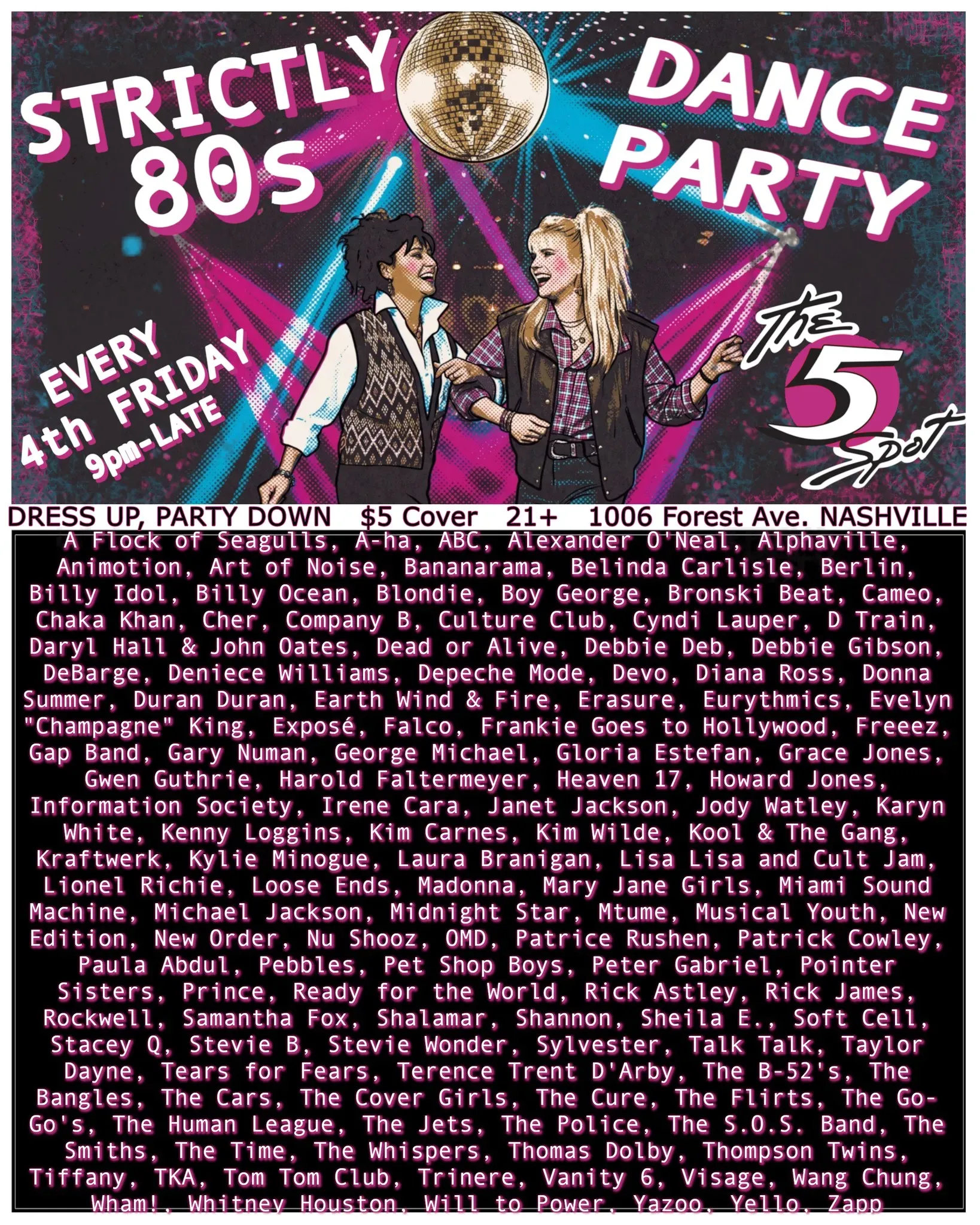 Strictly 80s Dance Party at The 5 Spot in Nashville | Mato