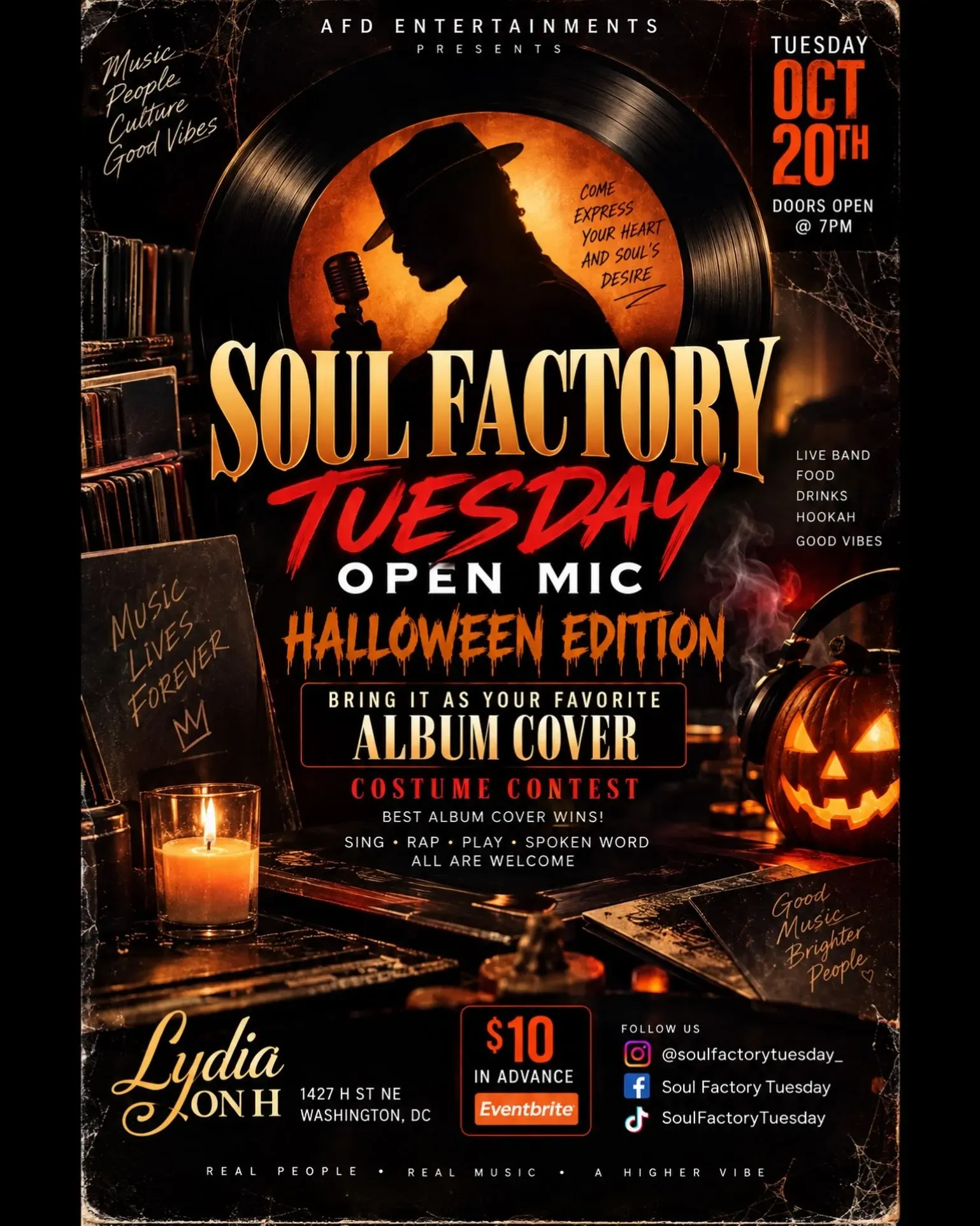 Soul Factory: Halloween Edition at Lydia on H in Washington