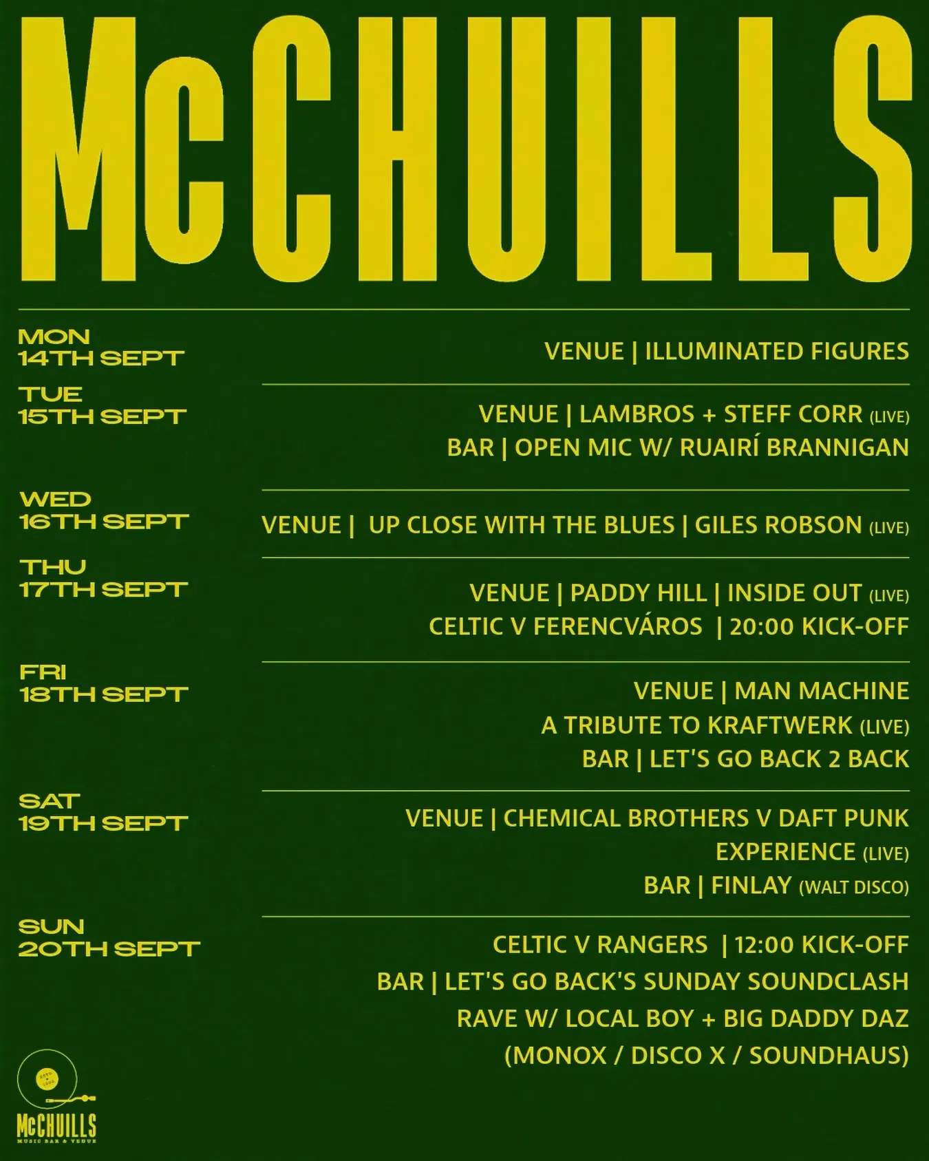 Send Back Machine Man Machine: A Kraftwerk Tribute at McChuills in Glasgow