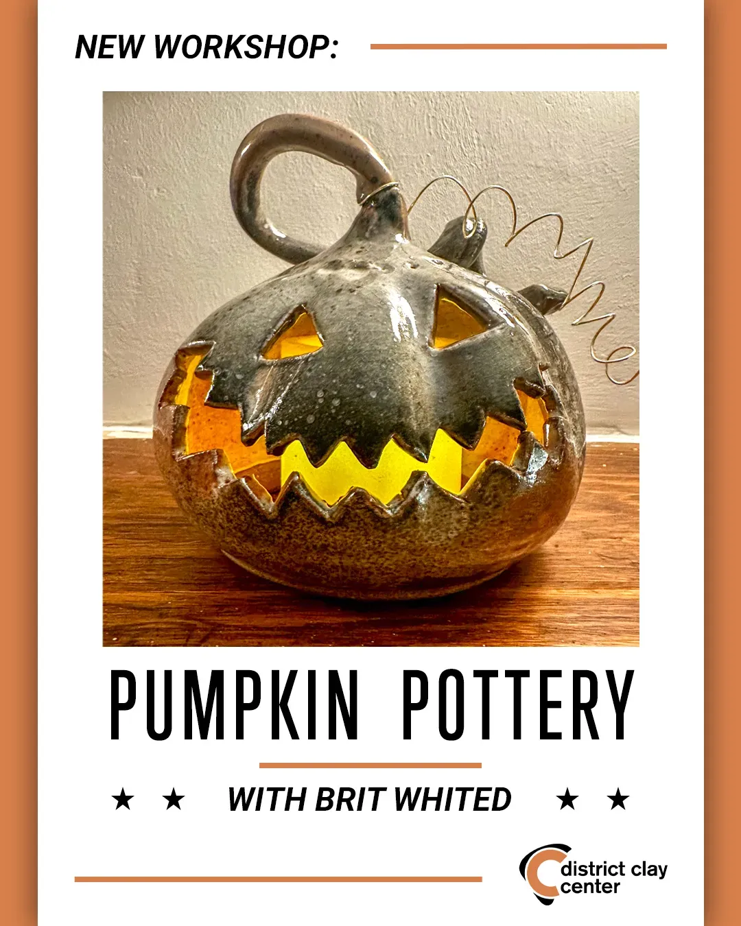 Clay Rice Design Jack-O-Lantern Pottery Workshop in Washington | Mato