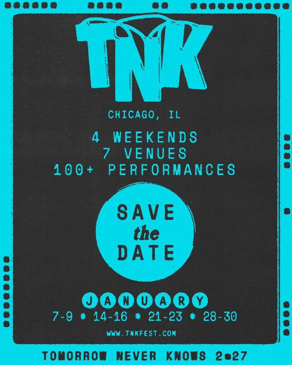 Tomorrow Never Knows 2027 at Multiple venues in Chicago