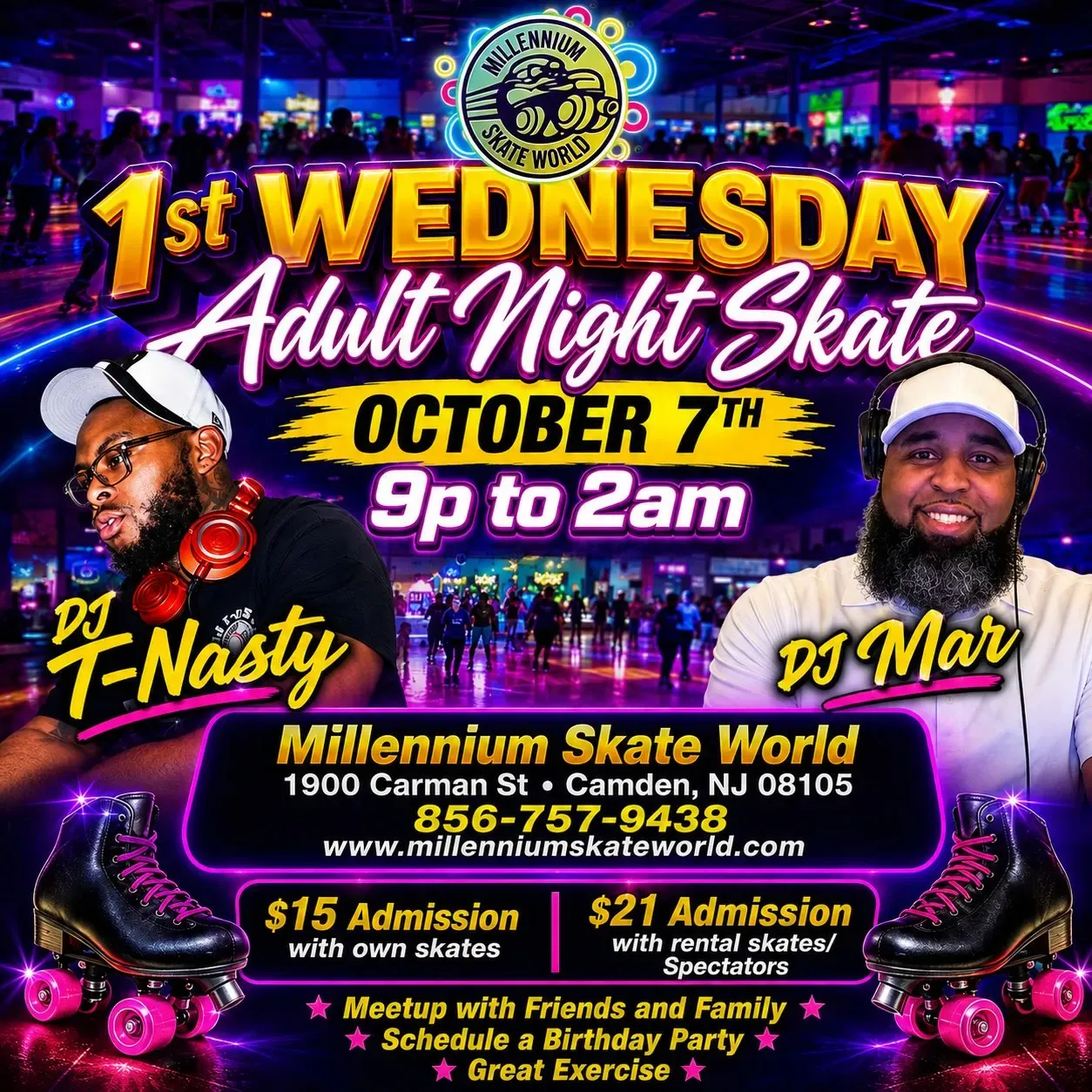 新品！Skate Night 「Skatin'/Noite Toda」 1st Wednesday Adult Night Skate in Philadelphia | Mato