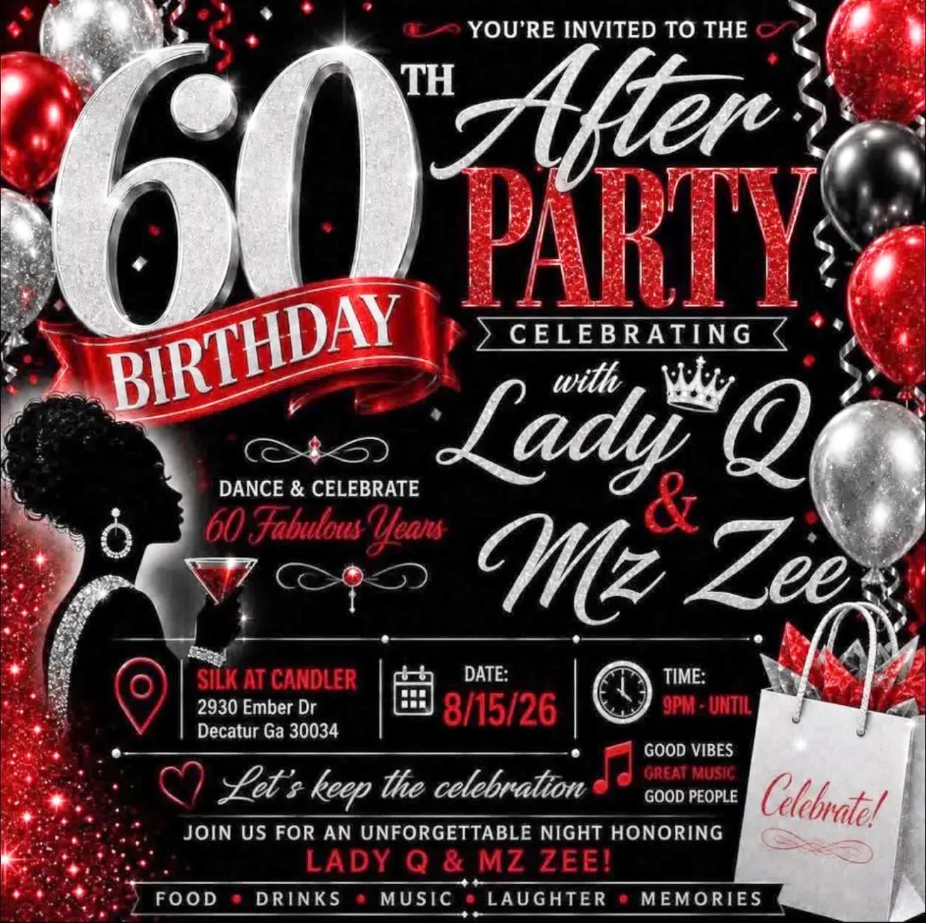60th Birthday After Party at Silk at Candler in Atlanta | Mato
