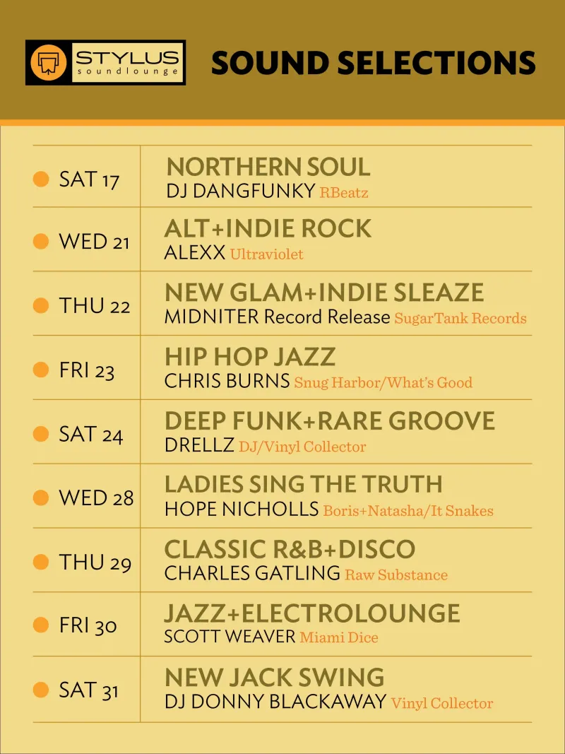 Deep Funk + Rare Groove at Stylus Soundlounge in Charlotte