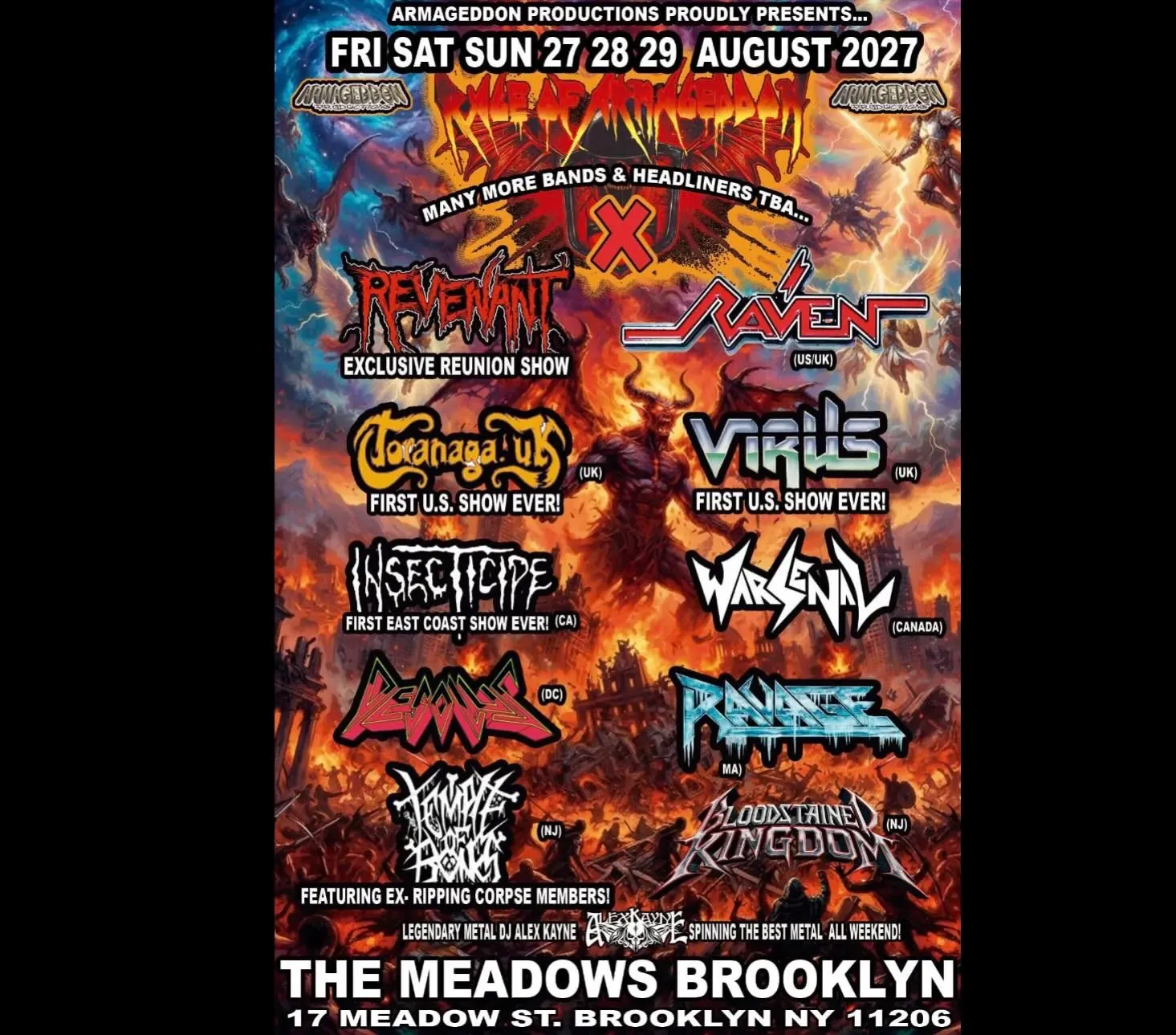 ARMAGEDDON★Same UK A&M オリジナル Rage of Armageddon X: Day 1 at The Meadows in New York