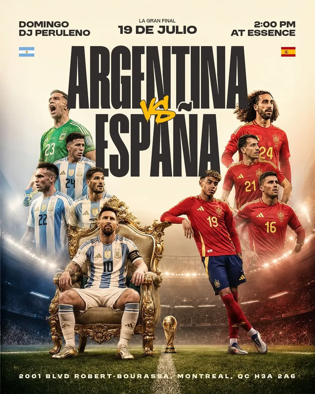Argentina vs Spain: La Final at Essence Club in Montréal | Mato