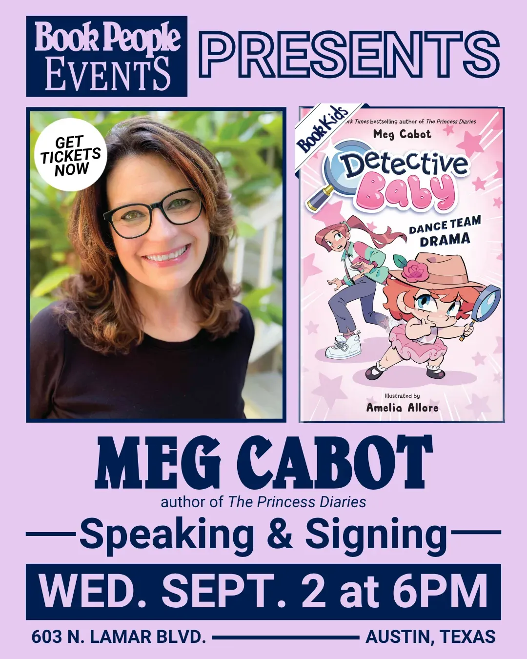 Meg Cabot: Detective Baby — Education in BookPeople · Austin