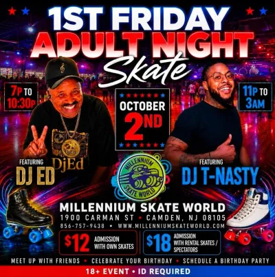 1st Friday Adult Night Skate in Philadelphia | Mato