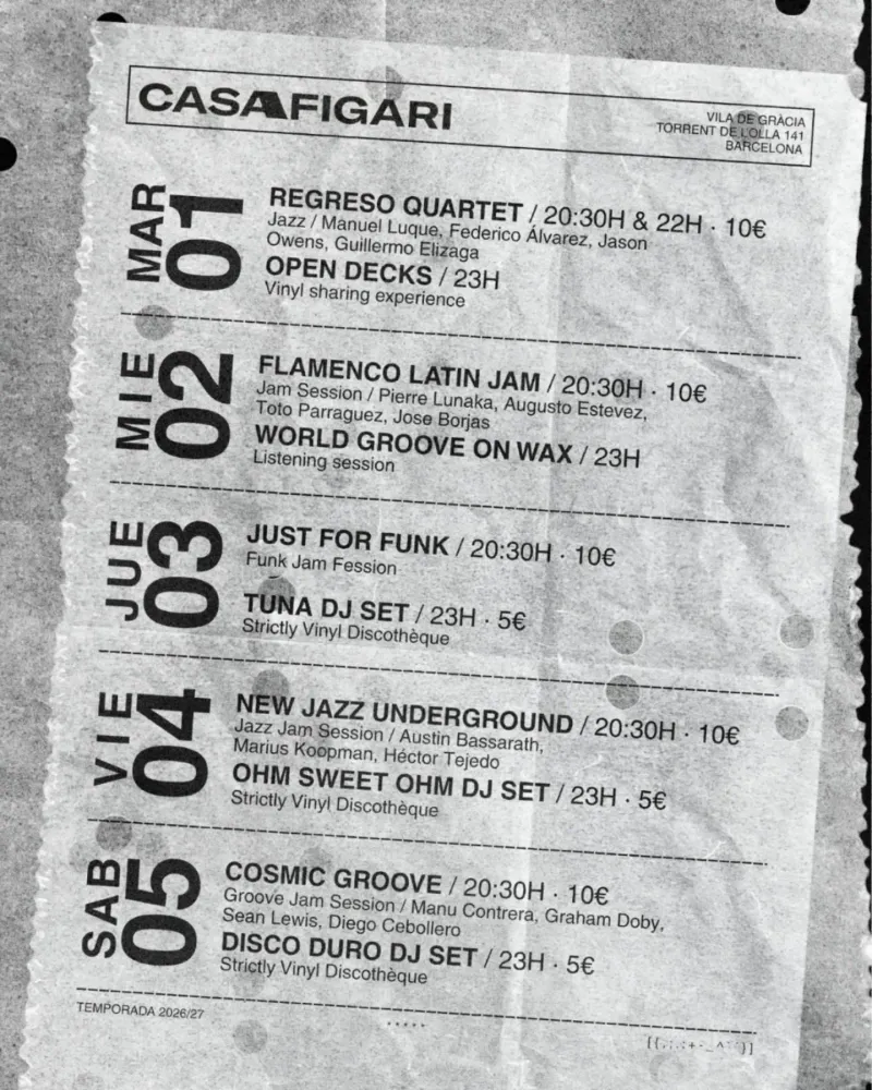 Regreso Quartet & Open Decks at Casa Figari in Barcelona