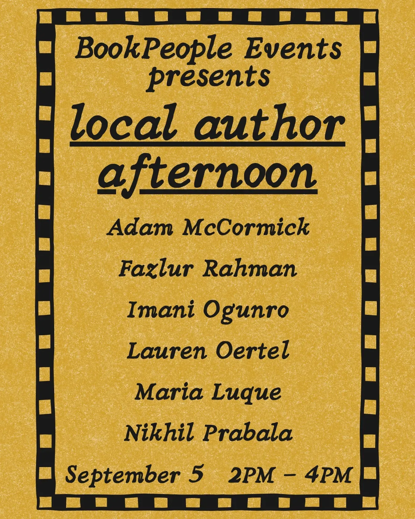 Local Author Afternoon — Education in BookPeople · Austin
