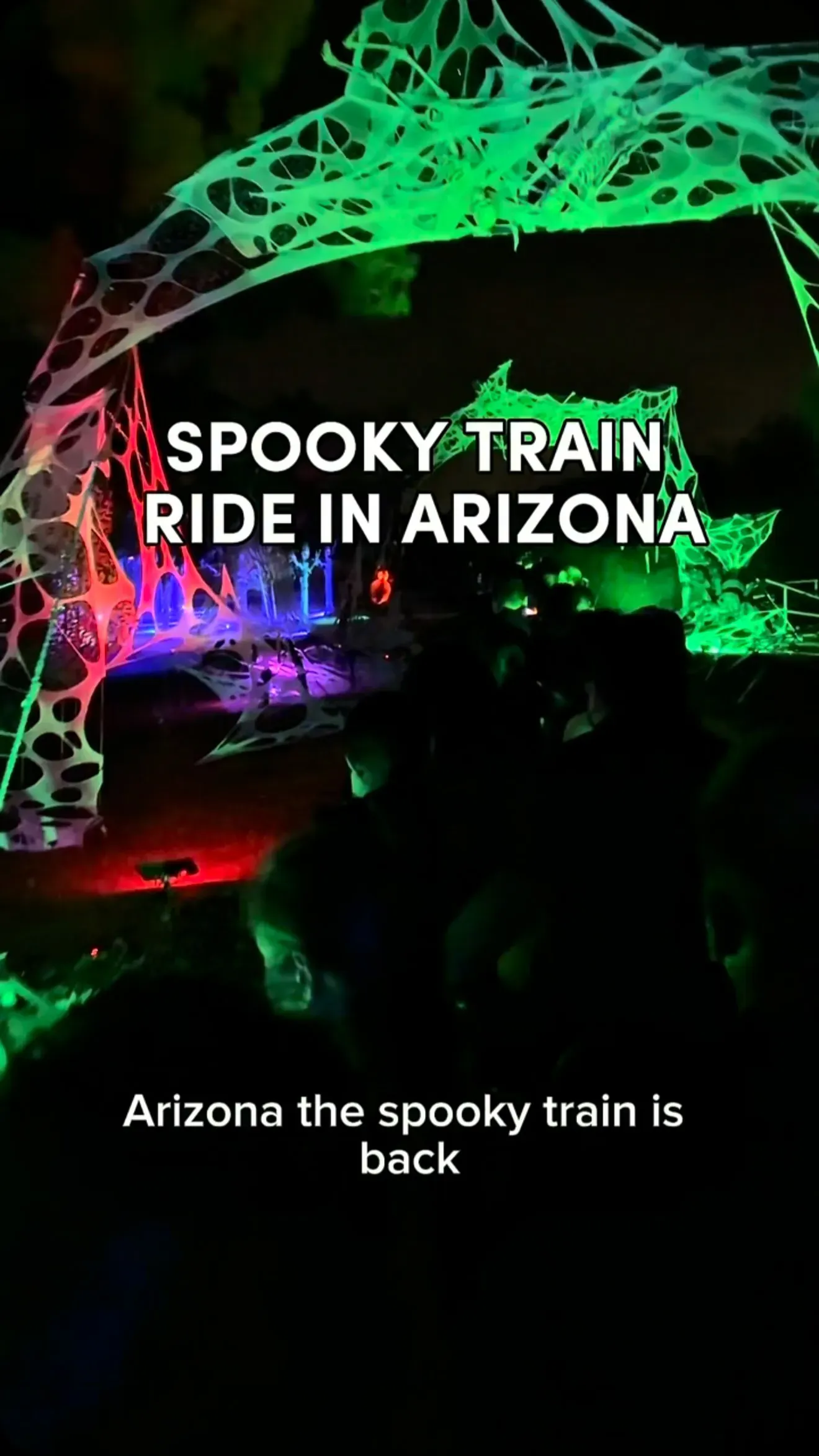Trains Rides Open Sign Spook-Track-Ula at McCormick-Stillman Railroad Park in Phoenix