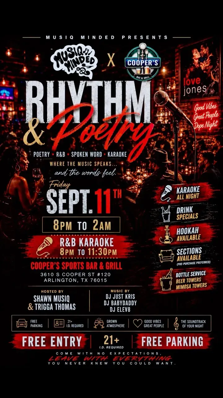 洋楽 Rhythm And Poetry - Night 2 Remember R&P Night: Rhythm & Poetry in Dallas | Mato